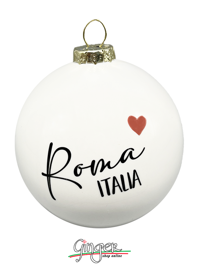 CHRISTMAS BALL Ceramic - Italian Cities: Rome