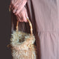 Gold Bamboo-Handled Bucket Bag - One-of-a-Kind