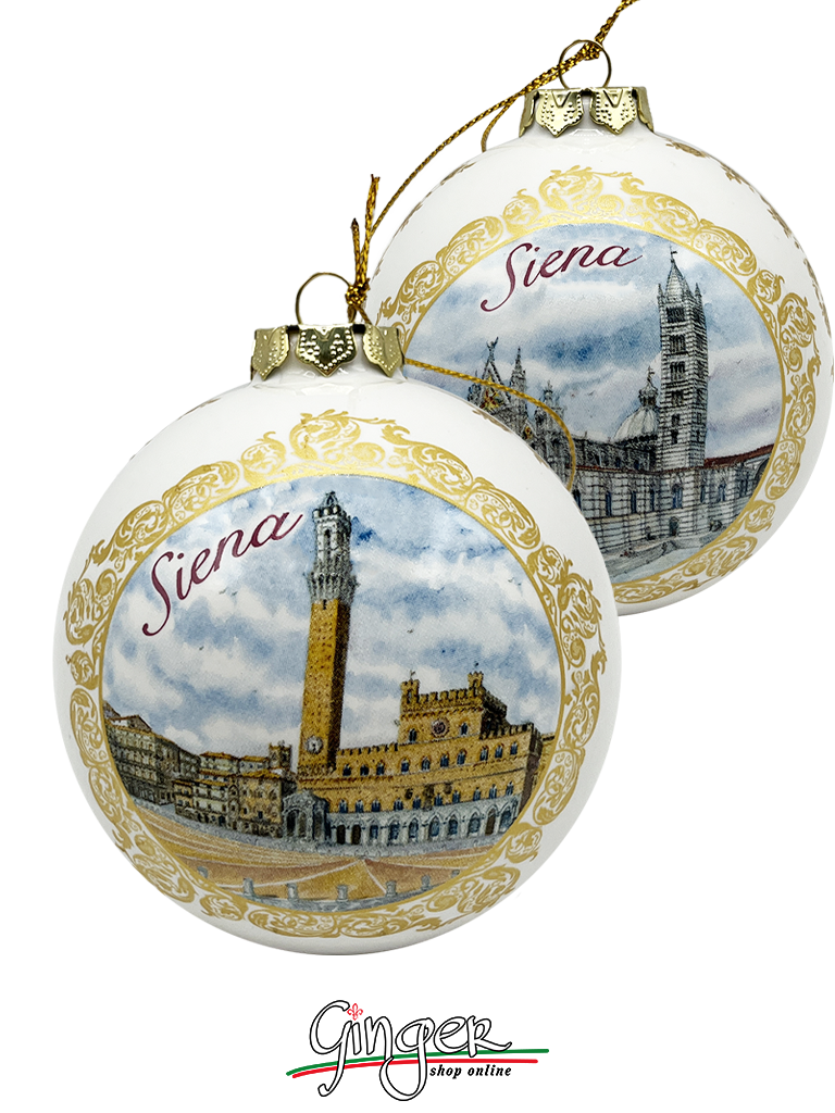 CHRISTMAS BALL Ceramic - Siena