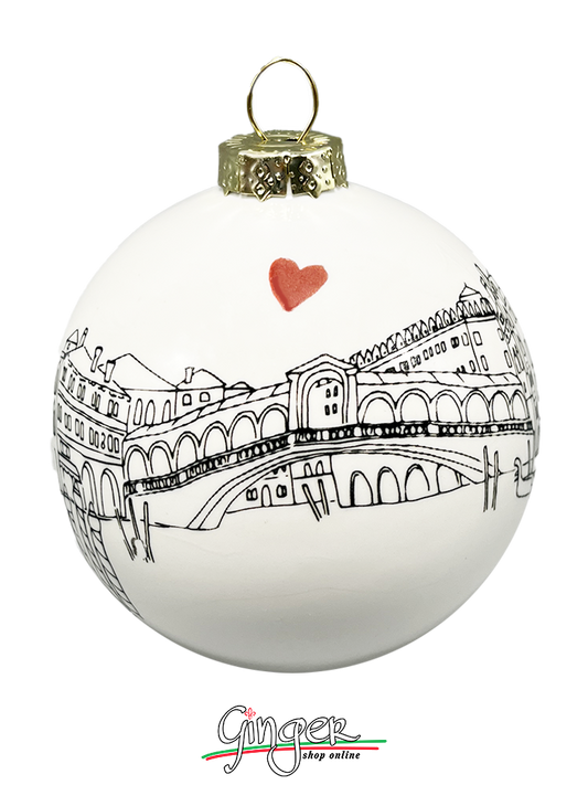 CHRISTMAS BALL Ceramic - Cities of Italy: Venice