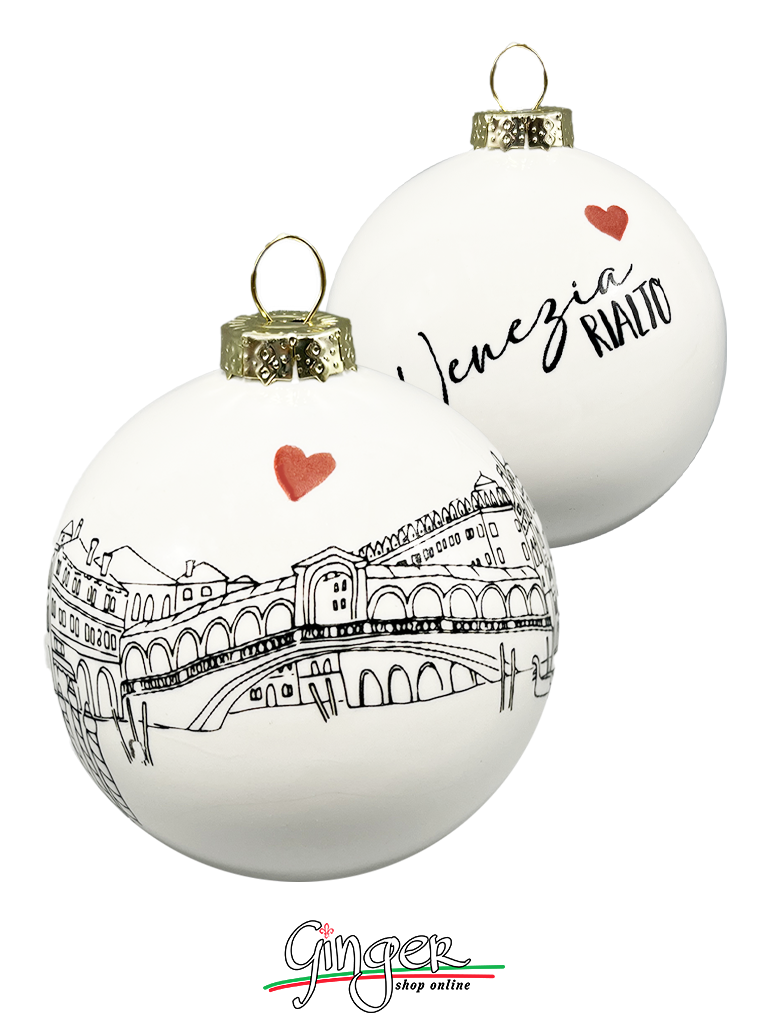 CHRISTMAS BALL Ceramic - Cities of Italy: Venice