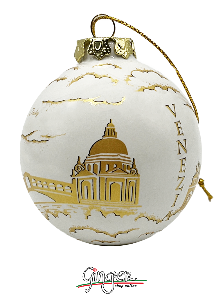 CHRISTMAS BALL Ceramic - Venice GOLD PROFILE
