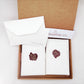 Elegant package with 20 small envelopes with natural white paper card
