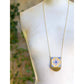 Brass circle necklace