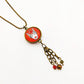Double face red necklace