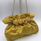 Golden yellow satin bag