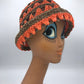 Rafia crochet hat