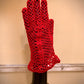 Knitted crochet ladies gloves
