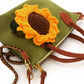 Sunflower green crossbody bag
