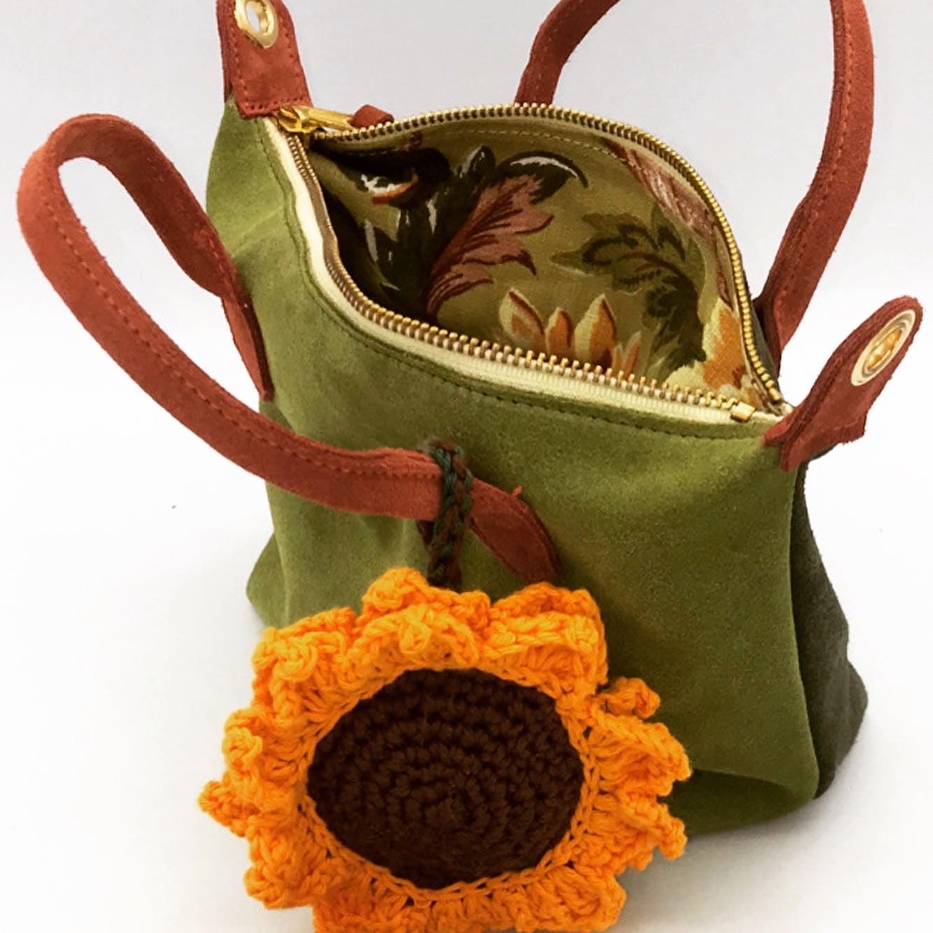 Sunflower green crossbody bag