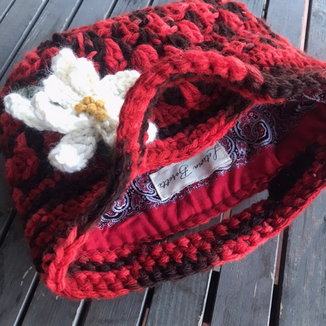 Wool crocheted bag